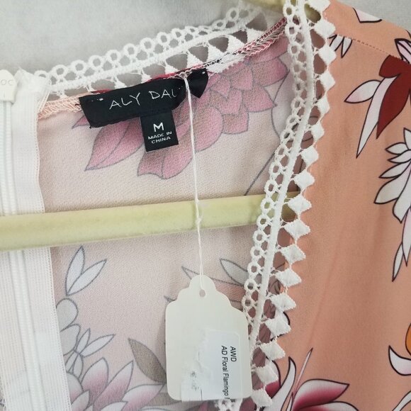 NEW ALY DALY M Floral Flamingo Long Sleeve Maxi Boho Dress NWT - Picture 5 of 12